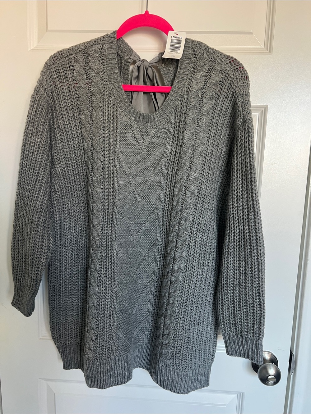 torrid Gray Cable & Textured Knit Sweater